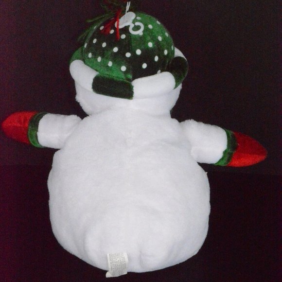 Plush Musical Snowman Wish You Merry Christmas 11" - Picture 4 of 8